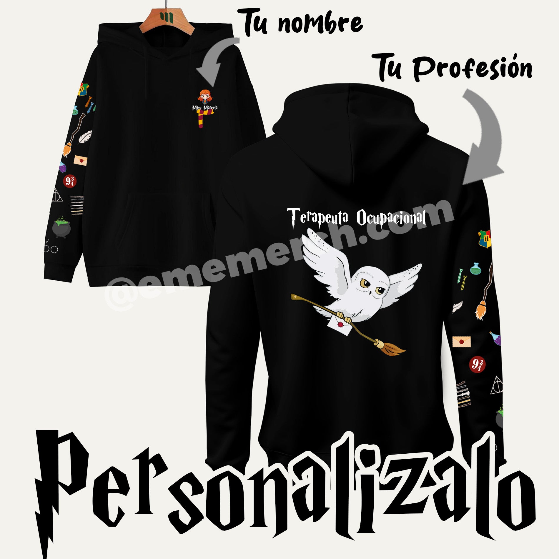 Poleron personalizado harry potter Búho