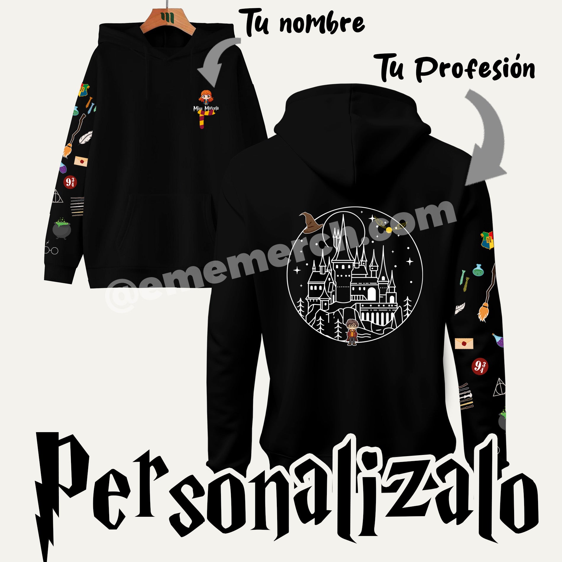 Poleron personalizado harry potter