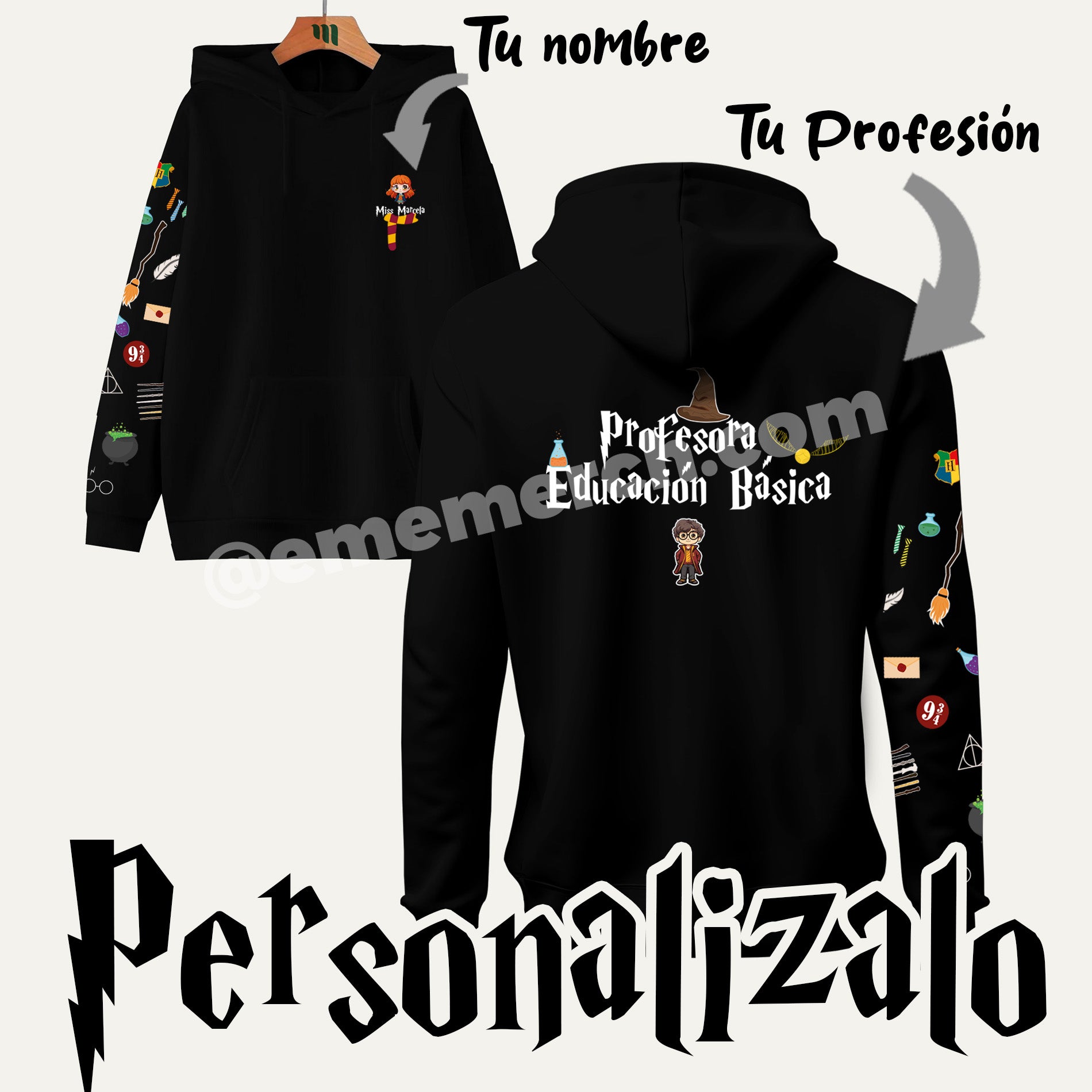 Poleron personalizado harry potter