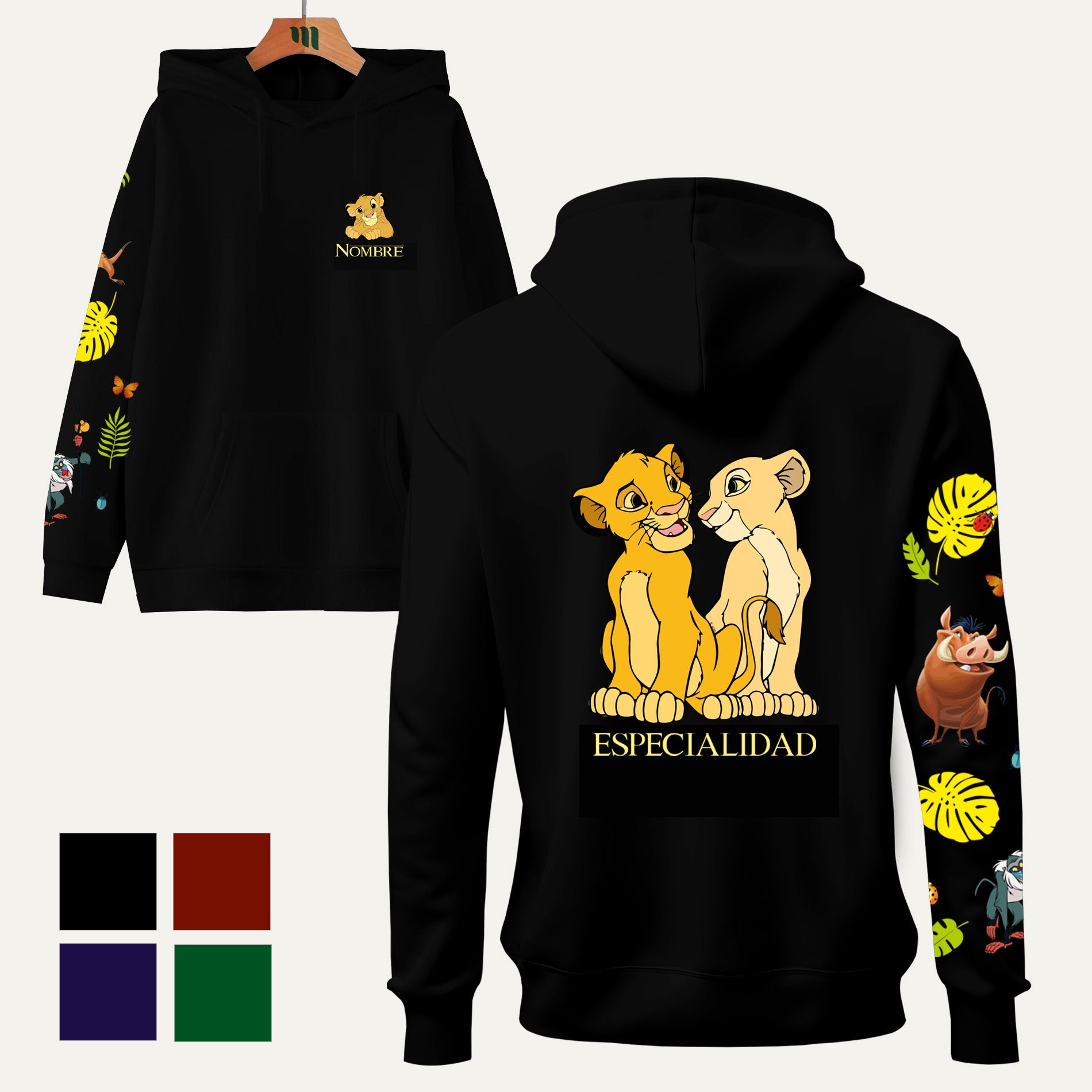 Poleron Educadora Rey Leon y Nala